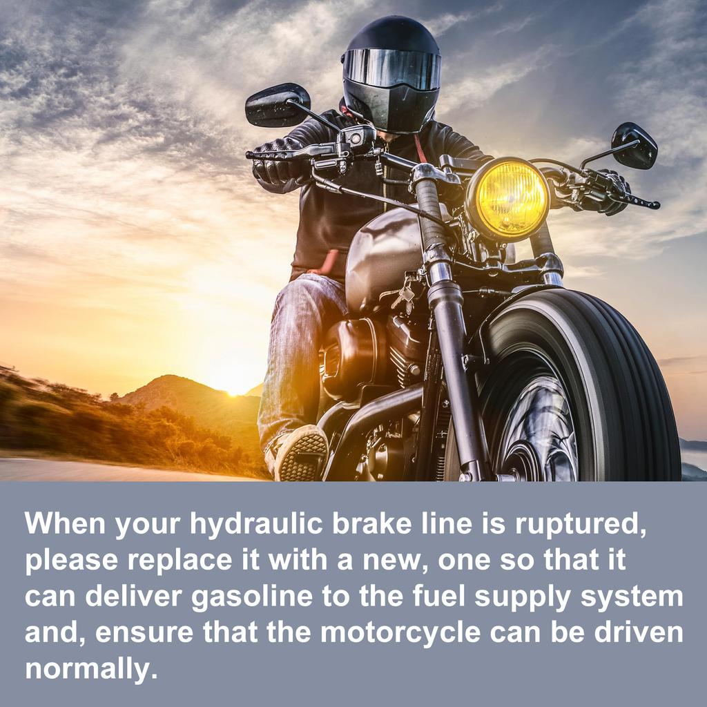 X AUTOHAUX Brake Hose Motorcycle Mesh Hose Clutch Hose Mesh Hose Silver 28° 110cm