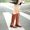 British style but knee boots high Martin boots knight boots European and American boots large size