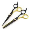 6.0 Inch Black And Gold Hair Scissors, Flat Scissors, Bangs Scissors