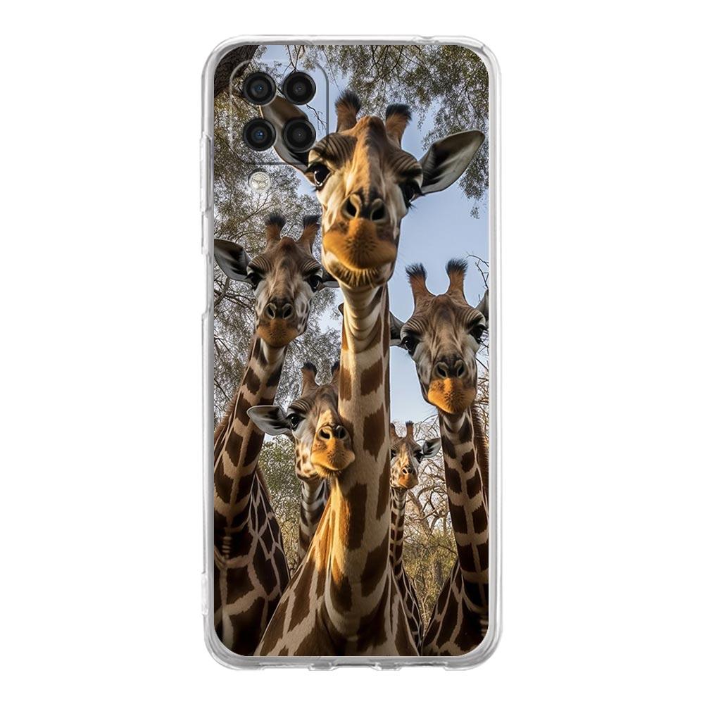 giraffe Phone Case For Samsung Galaxy A13 A33 A73 A53 A23 A51 A71 A21S A12 A31 A41 A05s A03S A15 A25 A32 5G Silicone Clear Cover