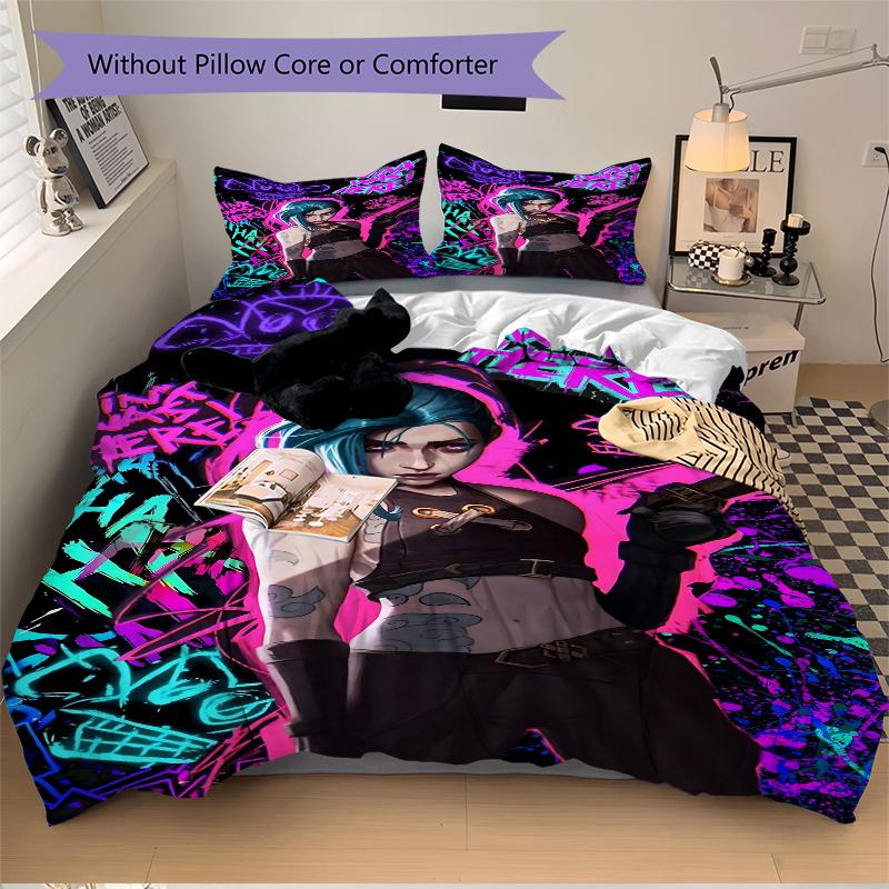 3Pcs Graffiti Art Night Scene Bedding Sets For All Sizes New 3D Printed Bed Cover Comforter Duvet Cover Pillowcase Bedroom Decoration