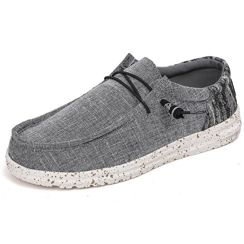Modische Leichte Canvas-Schuhe für Herren Slip-on Sommerliche Mode Casual 2024 Bequem Atmungsaktiv Mokassin Homme Mocasines Hombre