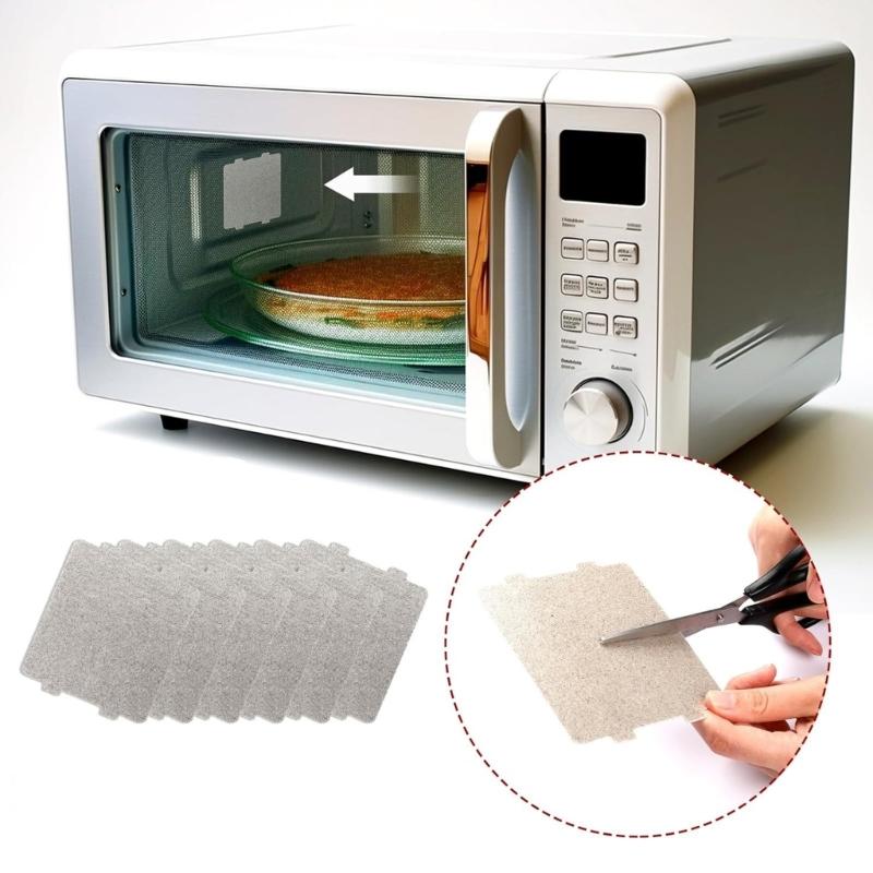 Confezione da 10 Piastre di Mica Tagliabili Fogli di Mica Copertura per Guide d'Onda per Microonde Adatto per Microonde Asciugacapelli e Tostapane