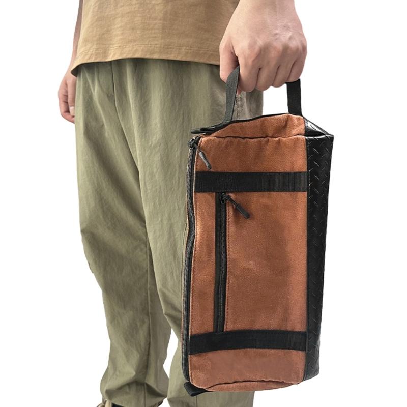 Reinforced Canvas Tool Bag Spacious Organizer Waterproof Tear Resistant Ideal For Electricians Mechanics Hobbyists