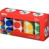 Gommettes - APLI-AGIPA - Pack de 4 rouleaux - Diamètre 33mm - Couleurs variées - Activité créative