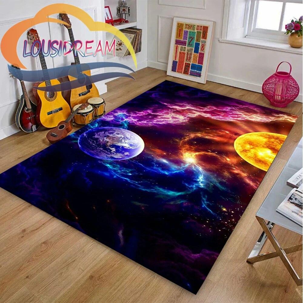 3D Pattern space universe  vector and many planets in galaxy-Popular Cushion In Europe  America Fashionable Carpet
