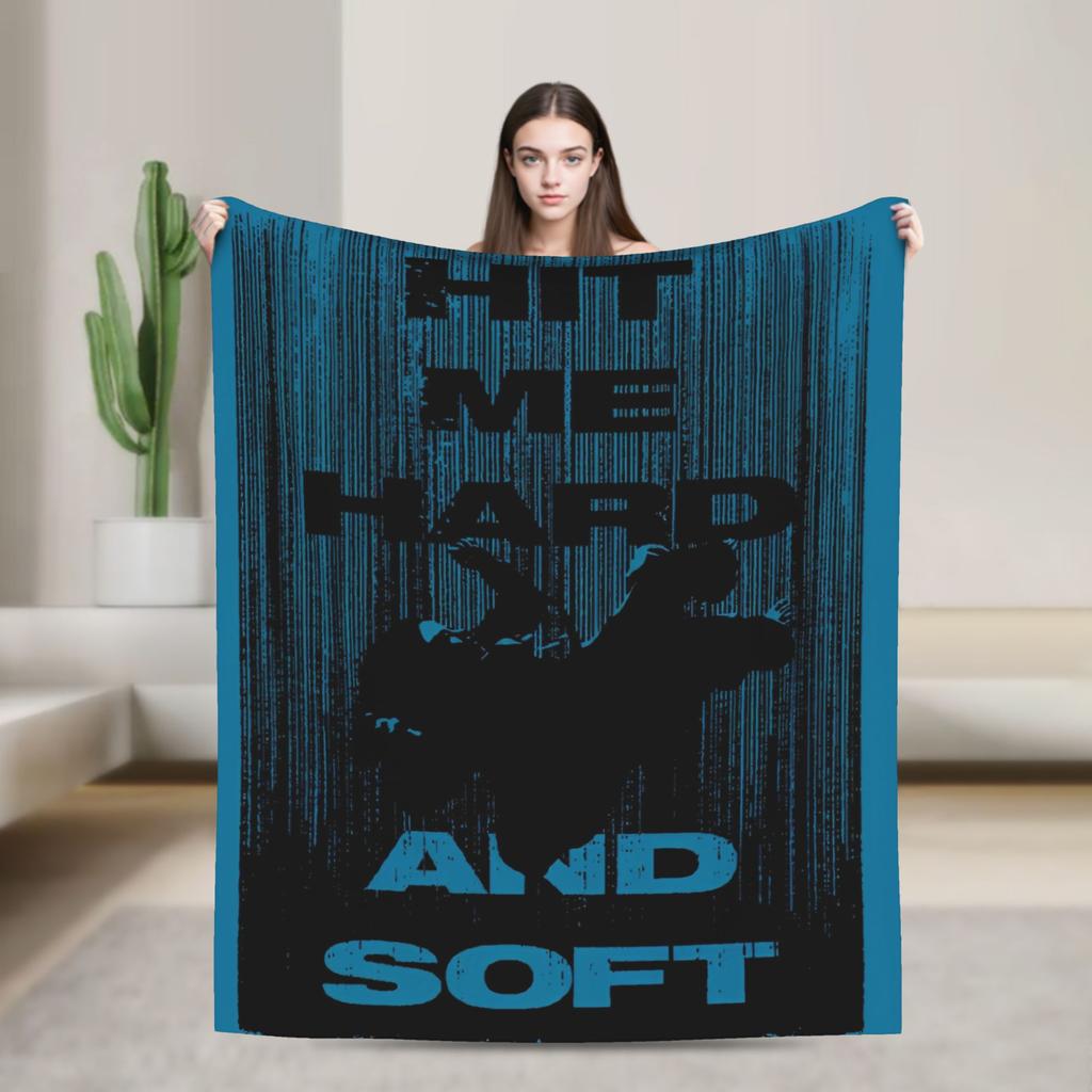 2025 Hit Me Hard And Soft Warm Soft Blanket Singer E-eilishes Tour Picnic Plush Throw Blanket Bed Flannel Bedspread Sofa Bed