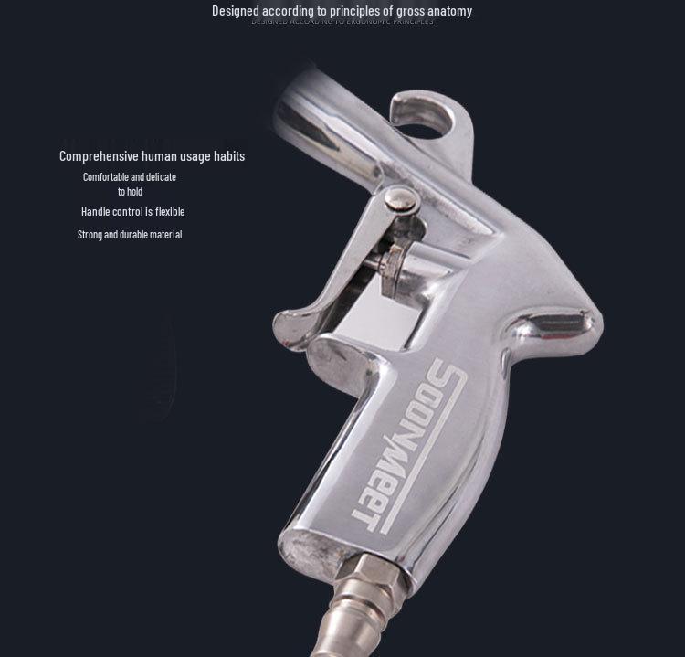 Hurricane Pneumatic High-Pressure Interior Cleaning Gun with Brush and Foam Sprayer for Car Wash