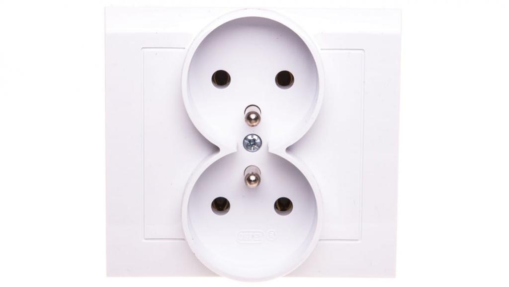 Kier Double Socket Z/U White Gp-2Wz/00