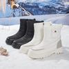 Augustine platform snow boots women's 2025 new winter velvet thickened sports Martin boots white cotton shoes