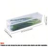 1/2/4Pcs Refrigerator Storage Boxes With Lid Plastic Fresh Keeping Box Kitchen Scallions Cilantro Eggs Noodles Sealed Container