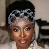 Handmade Rhinestone Bridal Forehead Chain Headband - Elegant Updo Accessory