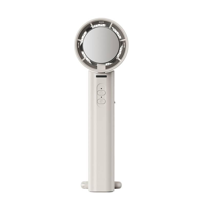 Portable USB Rechargeable Folding Fan with Carabiner and Ice Pack for Strong Outdoor Cooling
