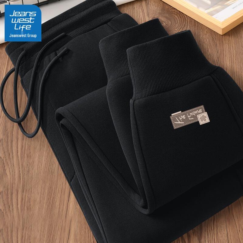 

JEANSWEST LIFE Men s 2025 Trendy Ribbed Jogger Pants 2XL (185)