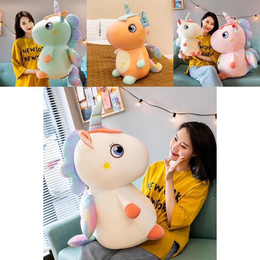 Adorable Soft Unicorn Plush Toy Round Fat Unicornio Angel Horse For Girls