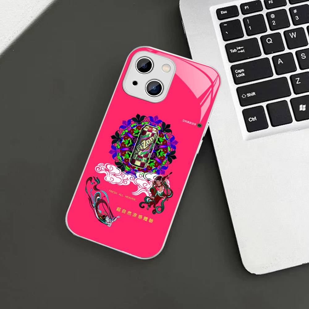 

Fashion Vaporwave AriZona Iced Tea Aesthetic Tempered Glass For Iphone 14 13 12 11 Pro Mini XS MAX 14Plus X XS XR Fundas iphone 13 pro