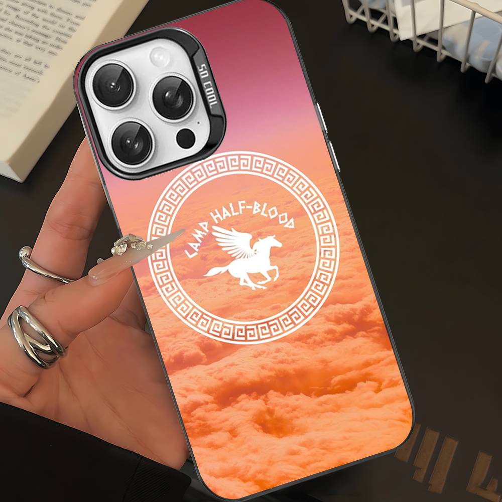 

P-Перси Джэксон Посейдон Лагерь Полукровок Чехол для телефона Для iPhone 16 15 14 13 12 11 Матовый Ударопрочный Задняя панель Противоударный Матовый чехол iPhone 13 pro