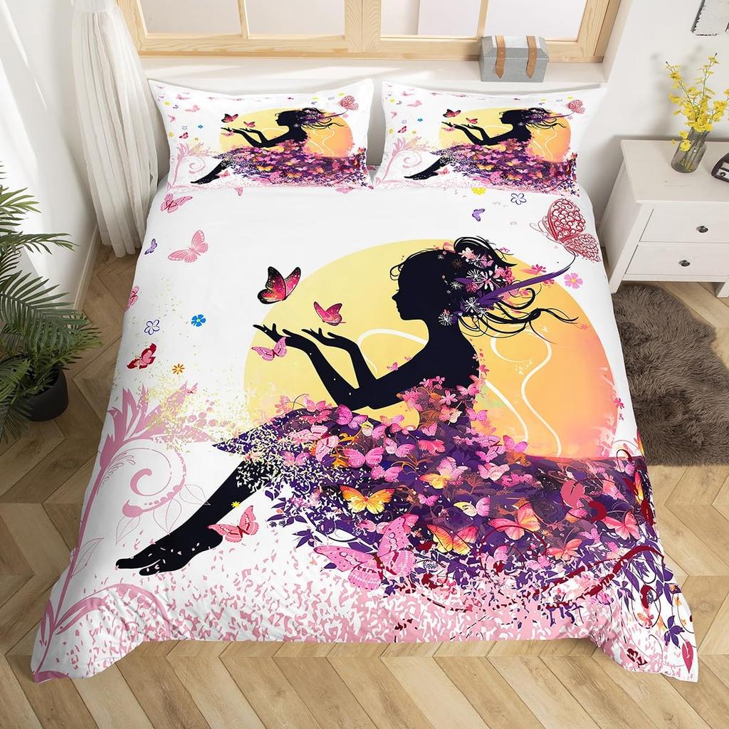 Spider Web Bedding Duvet Cover Set Kids Halloween Theme Spider Print Bedding Set Boys Girls Black White Decor Comforter Cover Microfiber Tri