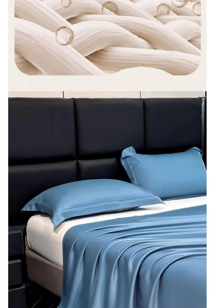 Juego de Ropa de Cama de Seda Helada de Verano Refrescante - Funda Nórdica Lavable y Transpirable, Funda de Almohada para Dormitorios de Estudiantes Individuales
