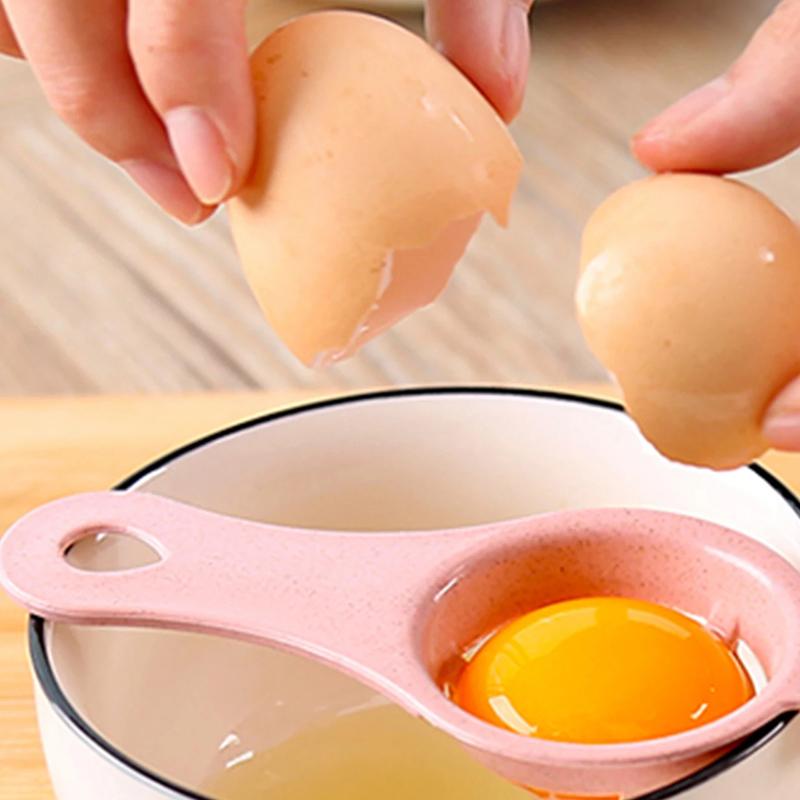 Egg Dividers Wheat Straw Egg White Separator Yolk Splitter Egg Filter Kitchen Baking Yolk Egg Whisk Strainer Baking Tools