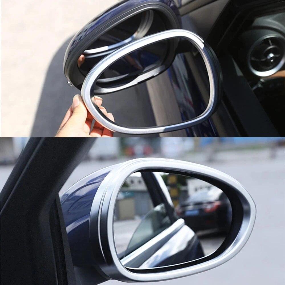 2pcs/Set ABS Car Rear View Mirror Frame Cover Trim Stickers Fit For Alfa Romeo Giulia 2017- Auto Exterior Accessories