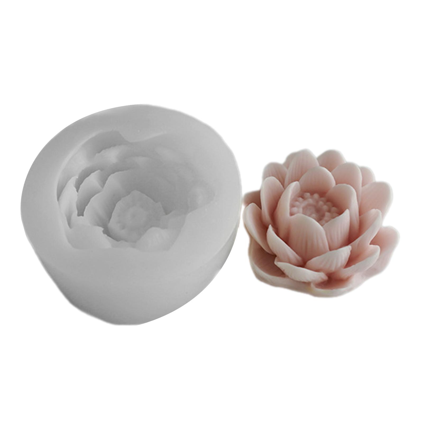 Statue Moulds Crafts Mold Silicone Candle Mold Lotusflower Shape Handmade Craft Mold Silicone Ornament Molds for Statue 1