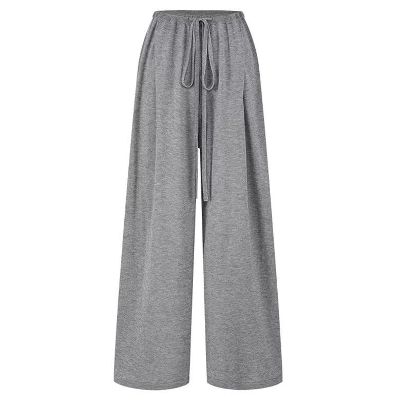 Nana Style Grey Knit Top & Wide-Leg Jeans Set S (45-52.5 kg) серых брюк
