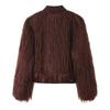 European & American Women's Spring 2025 Faux Fur Knit Cardigan