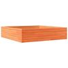 VidaXL Planter Wax Brown 100x100x23 Cm Solid Pine Wood, Outdoor Planter, Flower Box, Plant Box, 847210