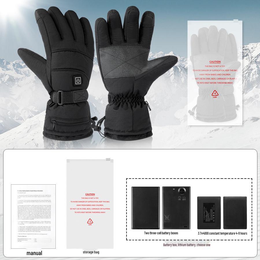 Touch-Screen Heated Winter Gloves for Cycling, Skiing, and Fishing
