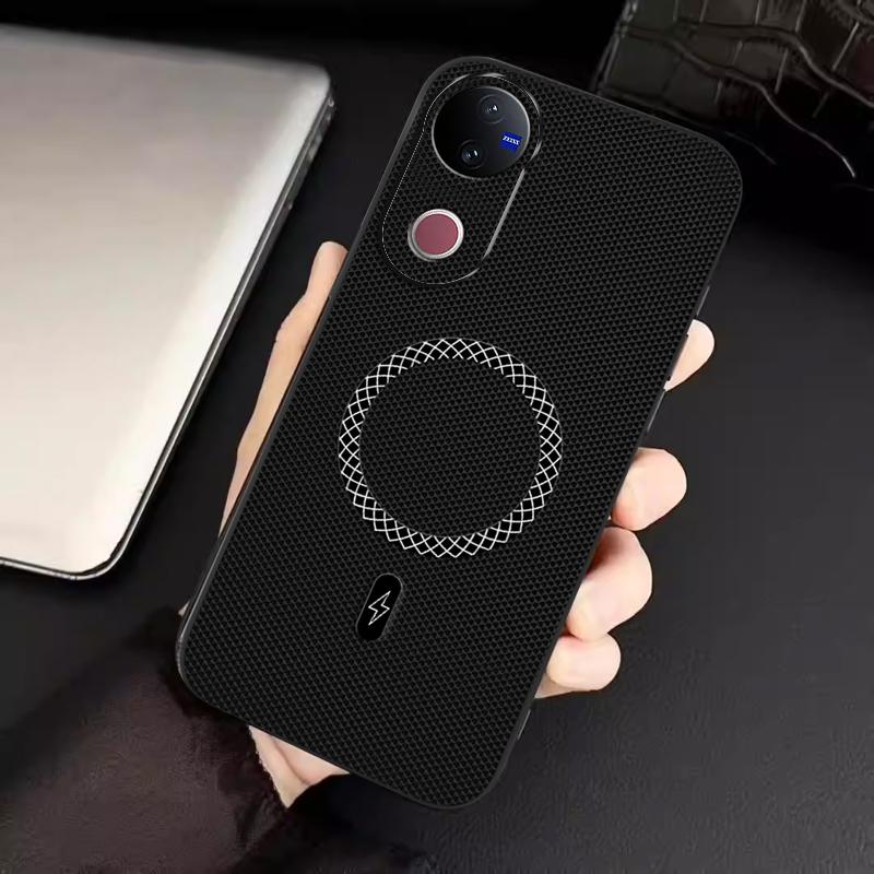 Biruiqu VIVO V50 New Ultra-thin Magnetic Leather Shock-absorbing Protective Phone Case