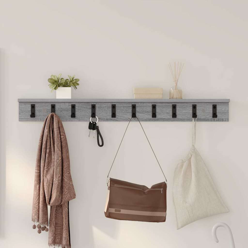 Wall Mounted Nightstand Grey Sonoma 100 x 10.5 x 10.5 cm