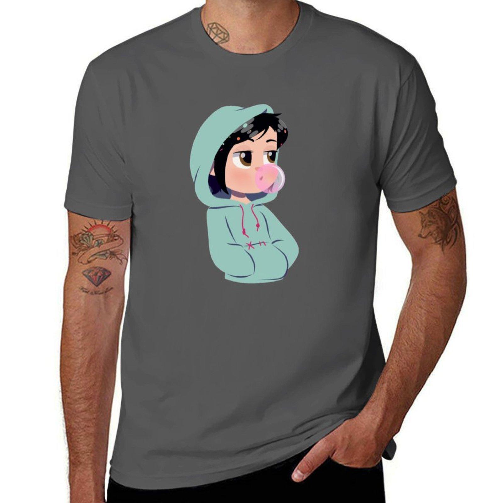 

Hooded Glitch TShirt Casual Everyday Short Sleeve TShirt 4XL