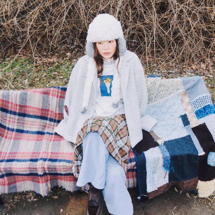 SOUNDY FUR HOODY WHITE