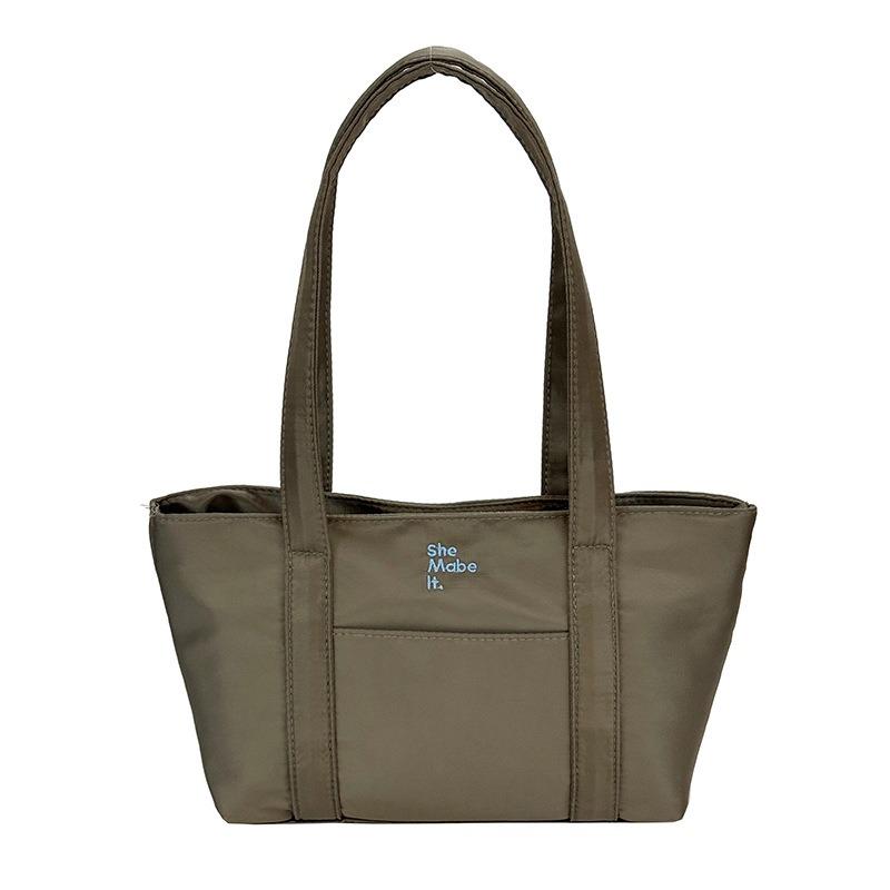 

Модная нейлоновая сумка-багет большой вместимости, женская повседневная сумка, дорожная нишевая сумка для поездок на работу через плечо, сумка-тоут хаки