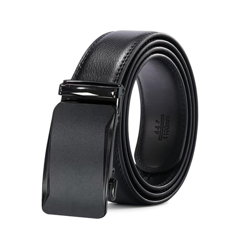 

Belt Men S Leather Business Casual Automatic Buckle Belt Blue Waist Seal Cowhide Belt 120CM~125CM