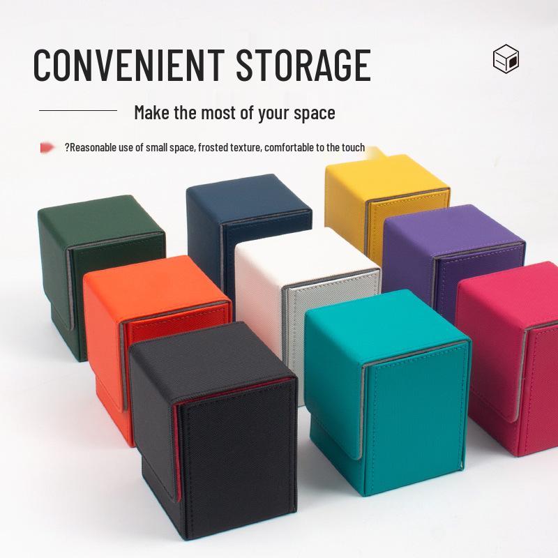 PU Leather Magnetic Card Storage Box - Red Hot Recommendation for Cards