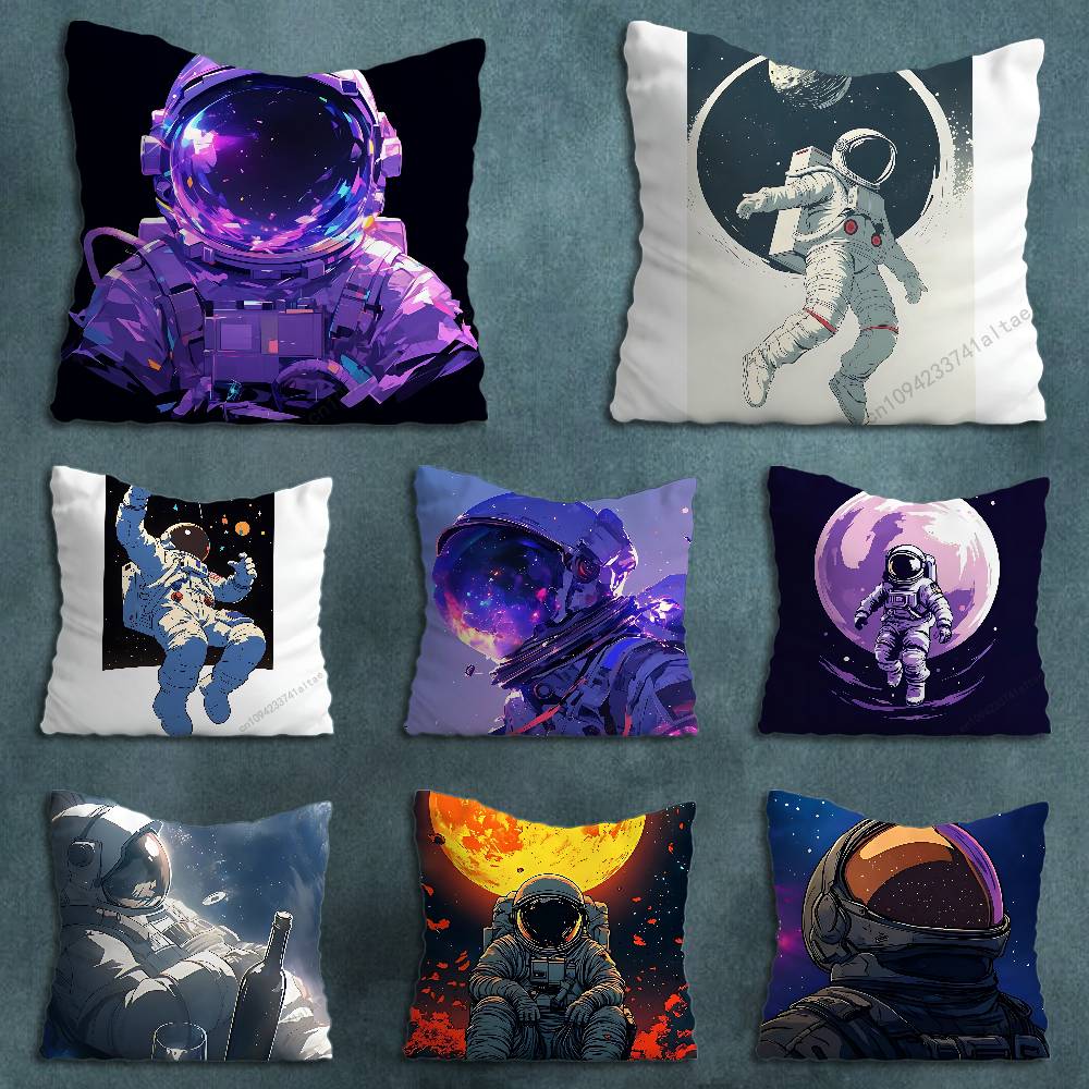 Cool Cartoon Art Astronaut Pillow Case For 30x30cm45x45cm55x55cm For Home Bedroom Decoration And Protector