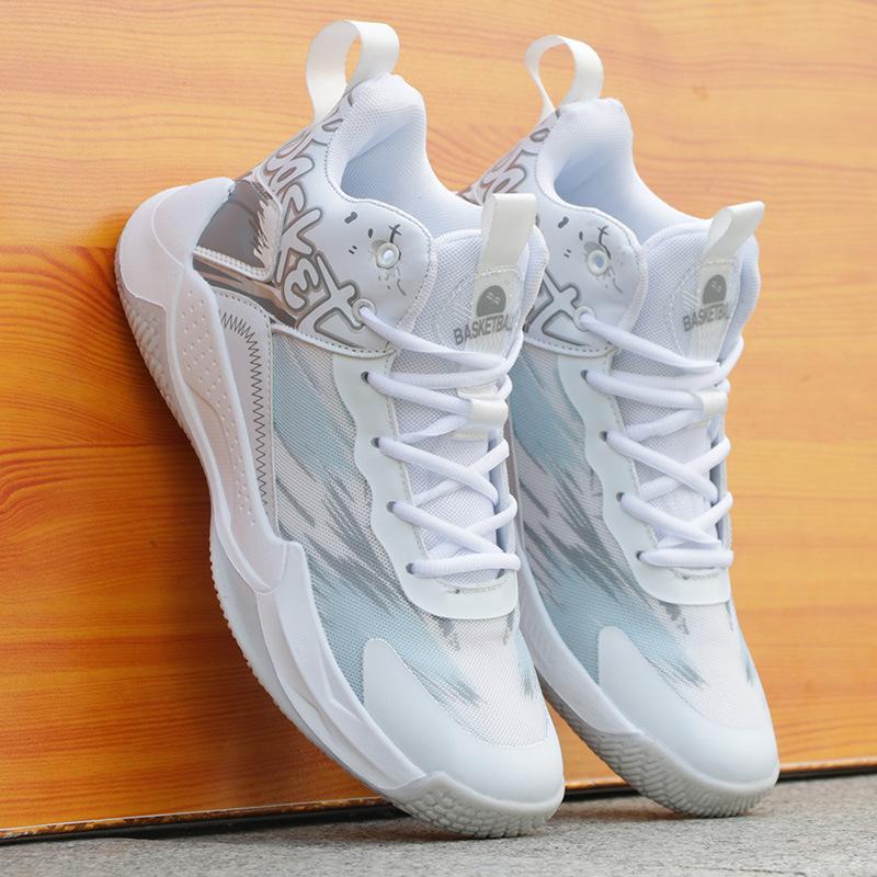 

Мужские баскетбольные кроссовки Женские амортизирующие легкие баскетбольные кроссовки Дышащие спортивные кроссовки для занятий спортом на открытом воздухе Кроссовки для тренировок 39 белый