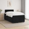 Box Spring Bed with Mattress Black 120 X 190 Cm Velvet