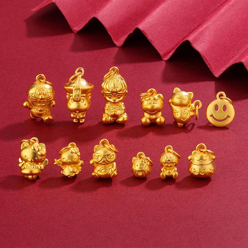 Sterling Silver 3D Lucky Cat Pendant - Cute Wealth Charm for Baby or Bestie Gift