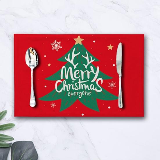 Tellerkissen, zarte, langlebige, umweltfreundliche Geschirrmatte, Frohe Weihnachten, hitzebeständiges Tischset, Tischset für die Weihnachts-Restaurantparty