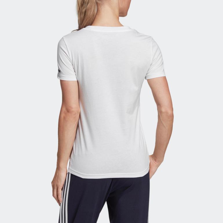 Adidas Neo Letter Print Sports Short Sleeve T-Shirt Women T-Shirts White DU0639