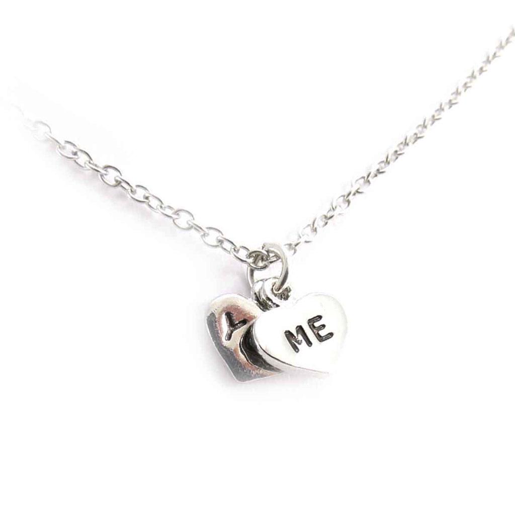 Les Trésors De Lily [J7985] - Silver 'You & Me' Designer Necklace