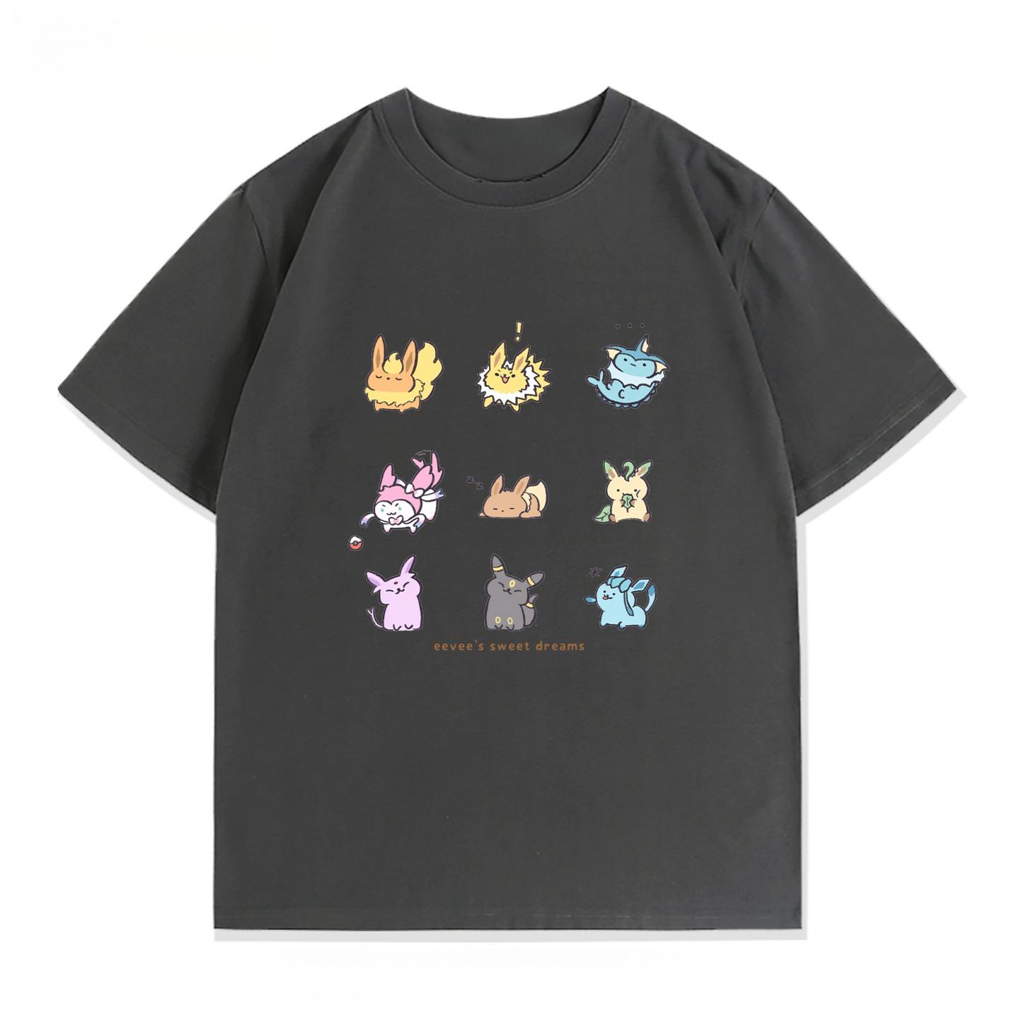 

Poteemiel Pokémon Cartoon Ibrahimovic Moon Sun Anime Short Sleeve TShirt Mens Womens Clothes Casual Short Sleeve M