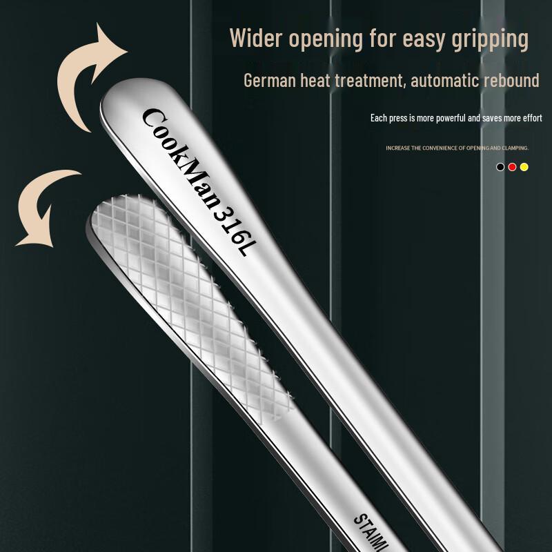 316L Stainless Steel Anti-Scalding BBQ Tongs