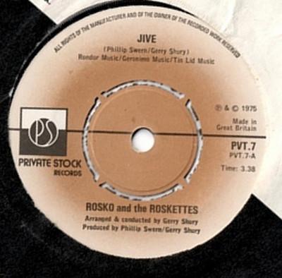 

7inch Record ROSKO & THE ROSKETTES - Jive PVT7 Private Stock 1975 UK Pop Used