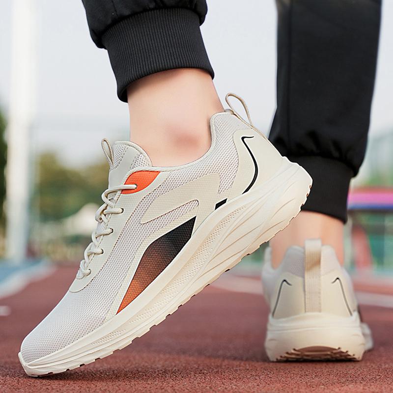 Men’s Black Sports Shoes Grey Running Sneakers Shoes Students Over Sized Jogging Shoes Light Weight