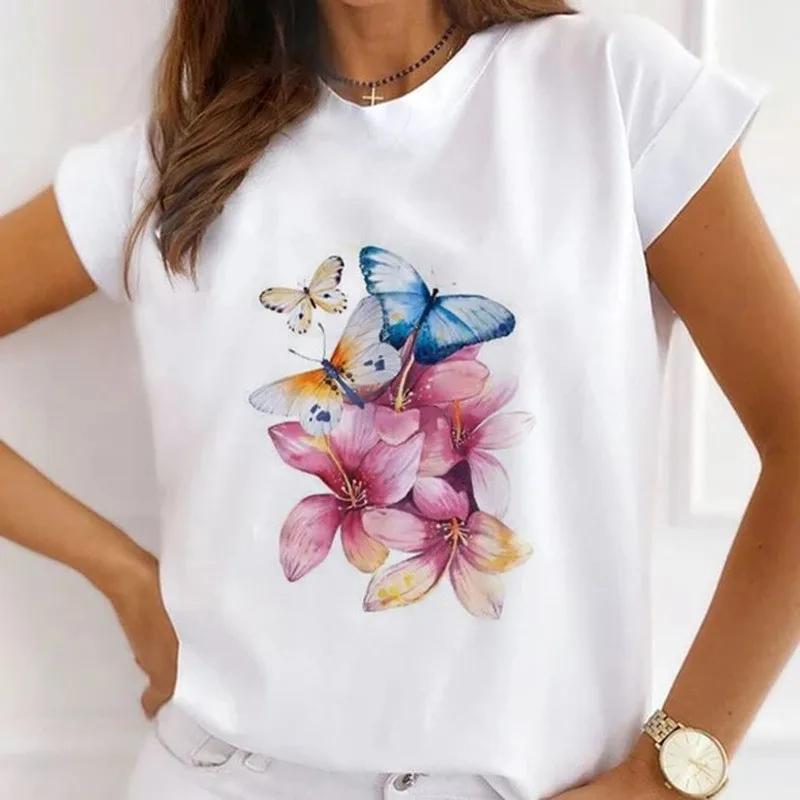 African Women's New Fashion City Girl Half Sleeve Basic Cute Clothes T-shirt Graphic T Shirts Y2k Tops Harajuku Vintage Tee