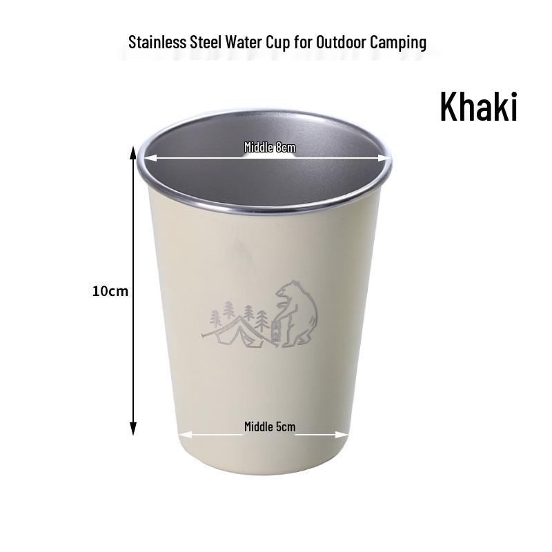 Stainless Steel 350ml Outdoor Mug for Water, Milk, Baijiu, Coffee, Cold Drinks, Camping, or Beer.